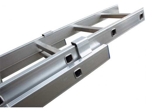 Двухсекционная выдвижная телескопическая лестница STABILO, 2 х 18 перекладин