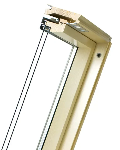 Деревянное мансардное окно FTS-V U2 (V22) с однокамерным стеклопакетом