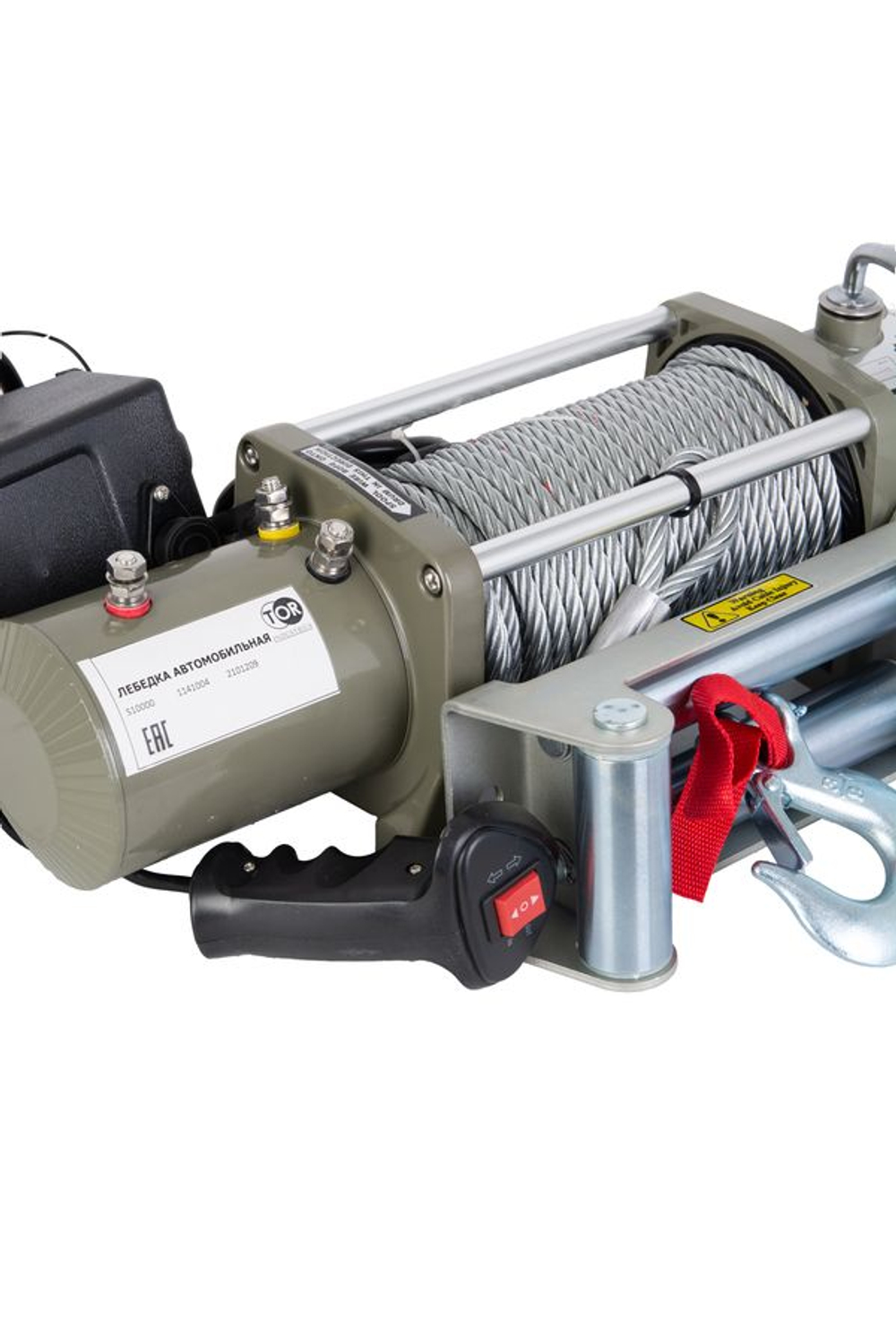 Лебедка автомобильная TOR ЛА S10000 г/п 4536 кг 28 м 12V