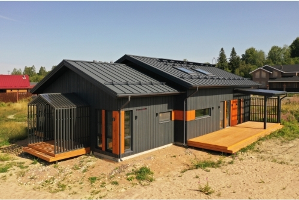 Кликфальц Grand Line 0,5 Rooftop Бархат с пленкой на замках RAL 7016 антрацитово-серый