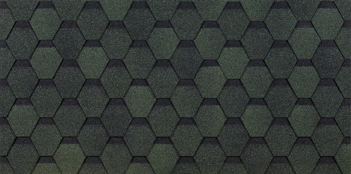 Гибкая черепица Eurasia, Шестигранник, Зелёный