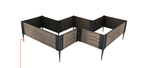 Клумба №5 из ДПК,размер (150 * 150 см) доска 22,5 см