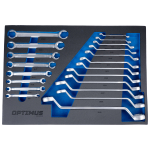 OPT-717M Тележка инструментальная, 7 полок с набором инструментов, металлическая столешница