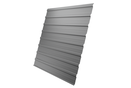 Профнастил C10A 0,45 PE с пленкой RAL 9006бело-алюминиевый