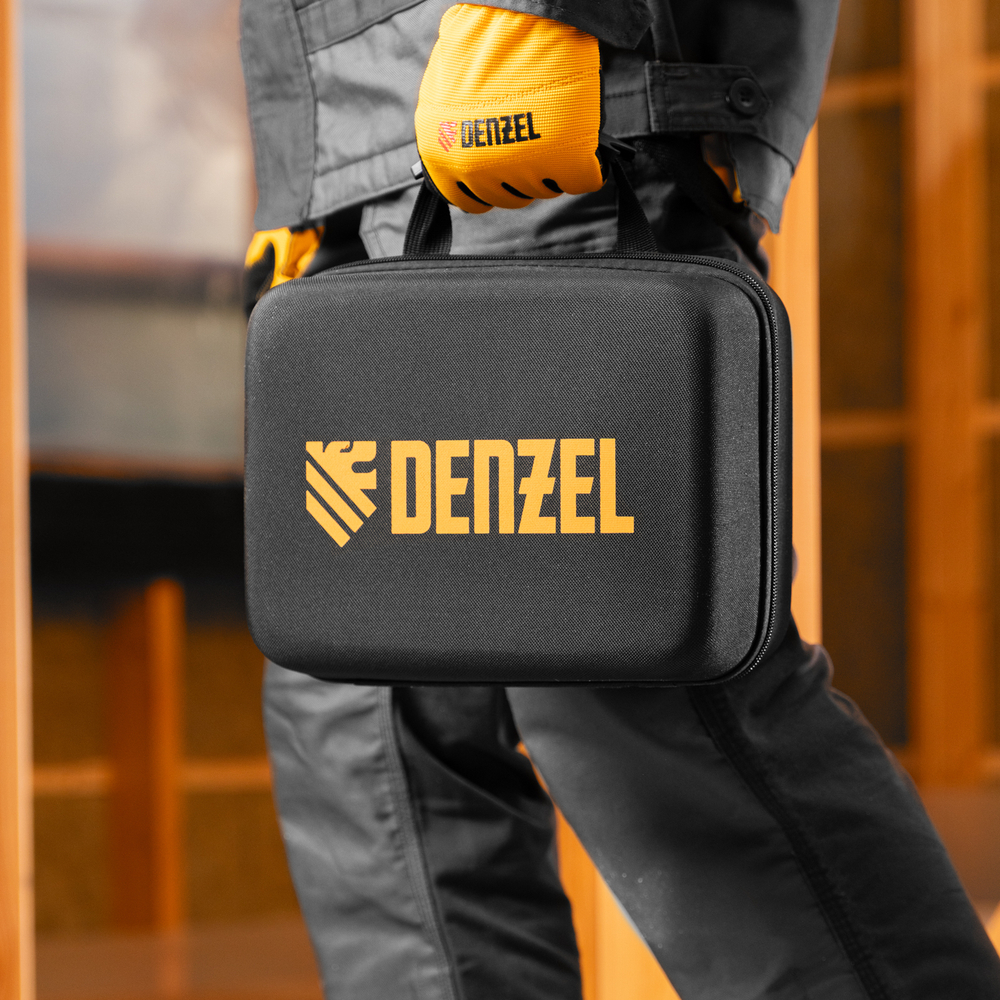 Лазерный уровень мультипризменный DLV-360-3T, 30 м, зеленый луч, Li-Ion 2,4 Aч, штатив // Denzel