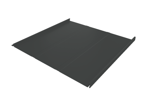 Фальц двойной стоячий Line Grand Line 0,5 GreenCoat Pural BT, matt с пленкой на замках RR2H3 (RAL 7016 антрацитово-серый)