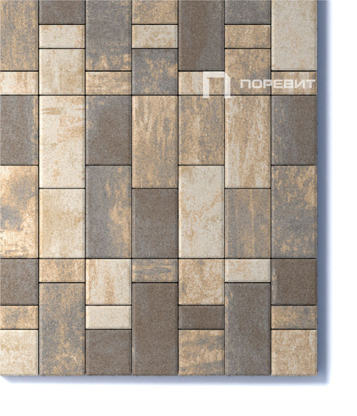 Тротуарная плитка Поревит Искусственный камень "УРБАН" 2.Фсм.6