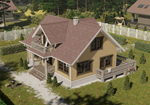 Сайдинг LUX под камень, Bergart, пекан