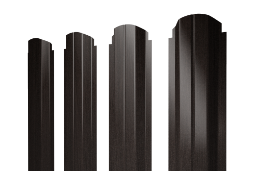 Штакетник П-образный А фигурный 0,45 Print Elite Coffee Wood TwinColor