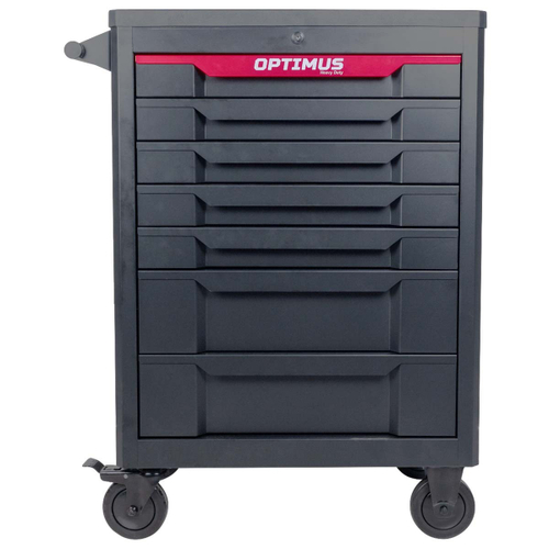 OPT-717P Тележка инструментальная 7 полок с набором инструментов, пластиковая столешница