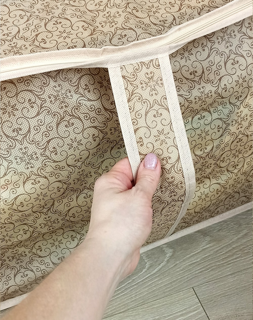 КОФР для хранения вещей ГЕЛЕОС "Миндаль"/бежевый/ 40х40х25 см