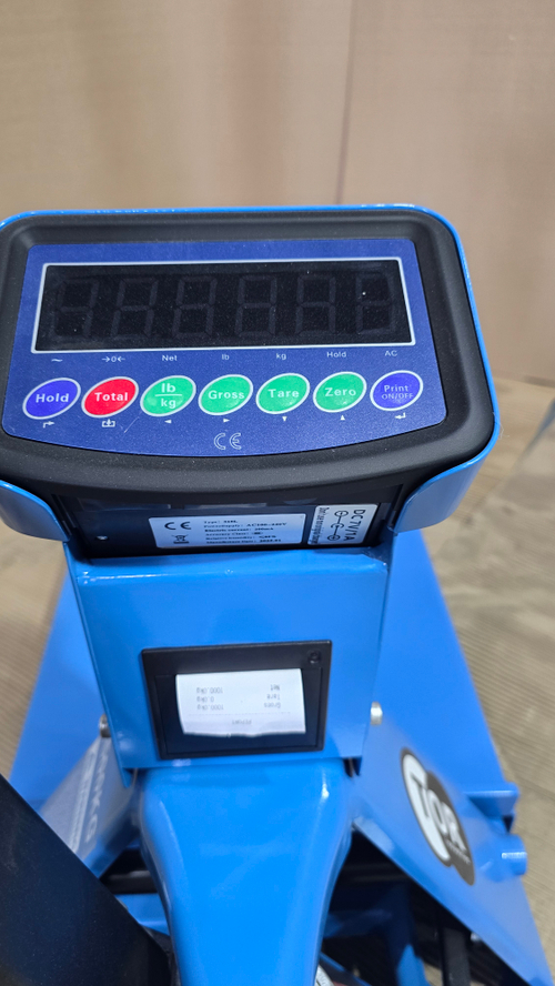 Тележка гидравлическая с весами и принтером 2500 кг 1150 мм полиуретановые колеса TOR WH-25ES