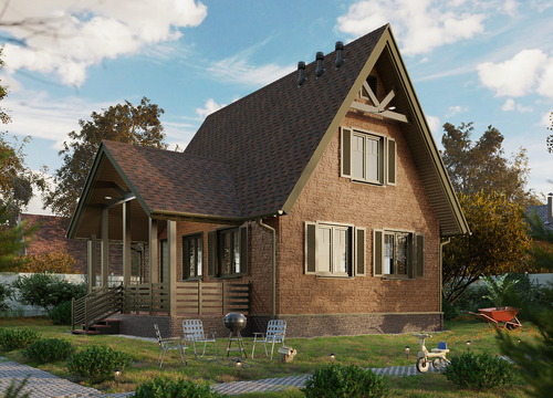 Ламинированная черепица Серия Dragon Standard, тёмно-коричневый