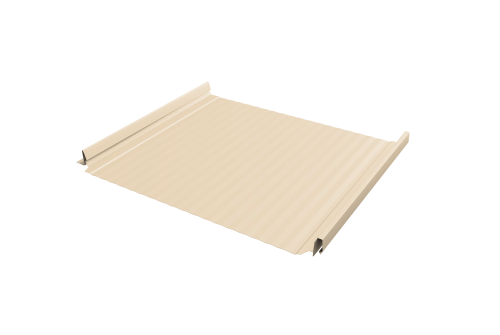 Кликфальц Pro Gofr Grand Line 0,5 Satin с пленкой на замках RAL 1015 светлая слоновая кость