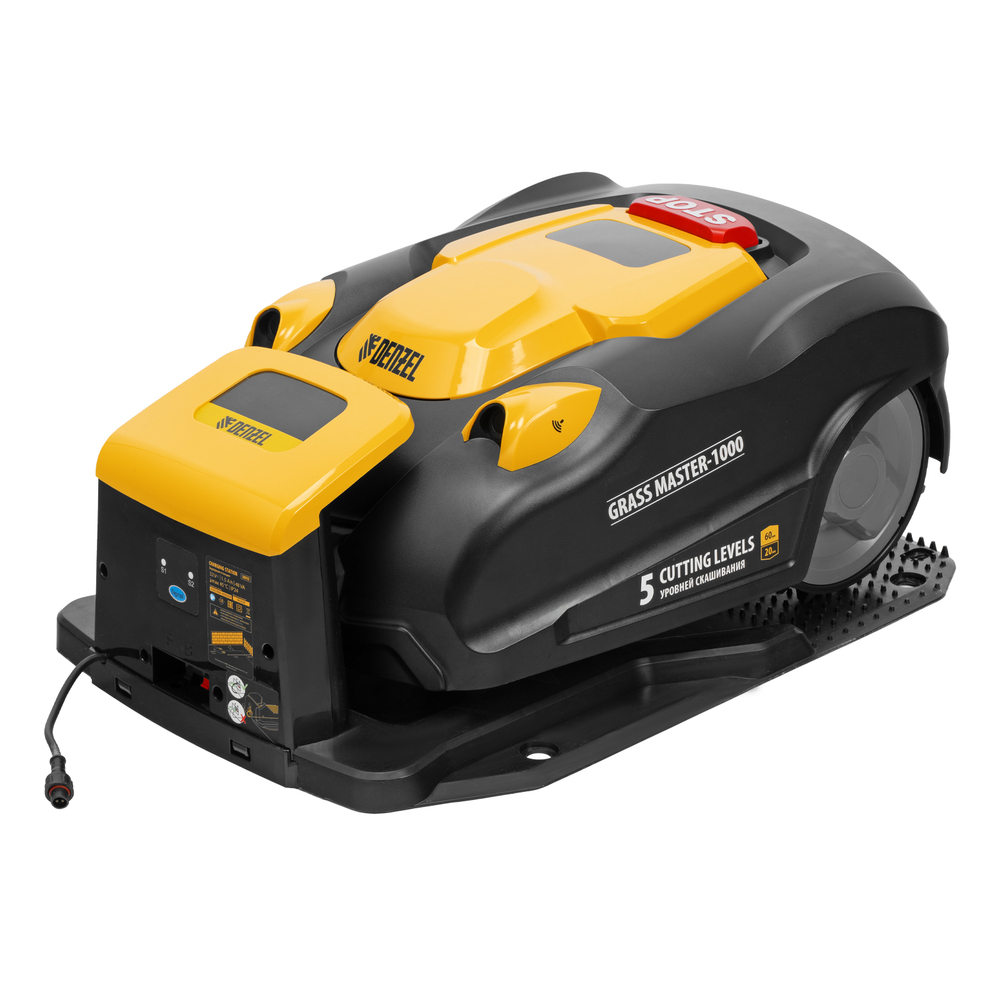 Робот-газонокосилка Grass Master 1000 1000м², 3Ач, 28V, LCD дисплей, Wi-Fi Denzel
