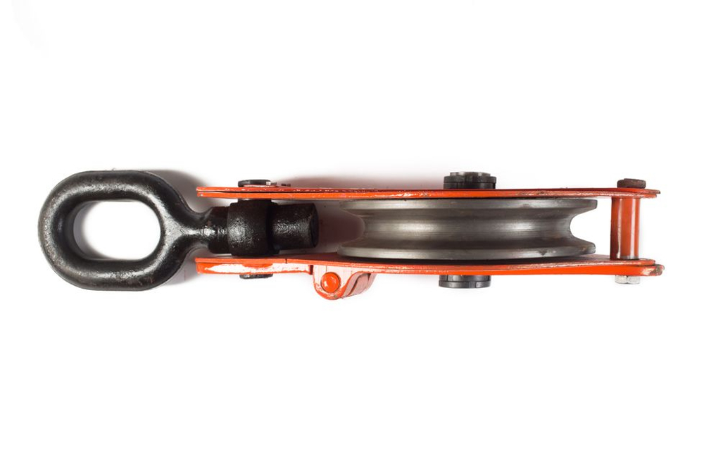 Блок монтажный однорольный с ушком TOR 10 т с откидной щекой