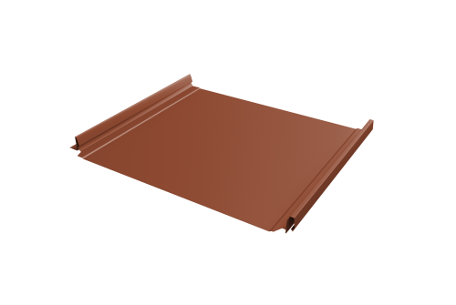 Кликфальц Pro Grand Line 0,5 Satin Matt с пленкой на замках RAL 8004 терракота