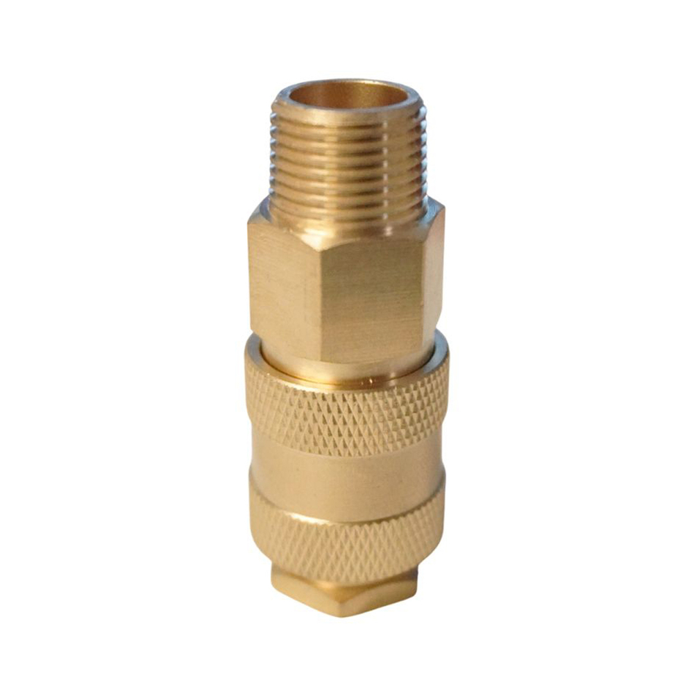 WDK-30SMB Быстроразъемное соединение пневматическое с внешней резьбой 3/8" BSPT, латунь