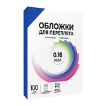 Каталог Обложки прозрачные пластиковые А4 0.18 мм синие 100 шт. от ГЕЛЕОС