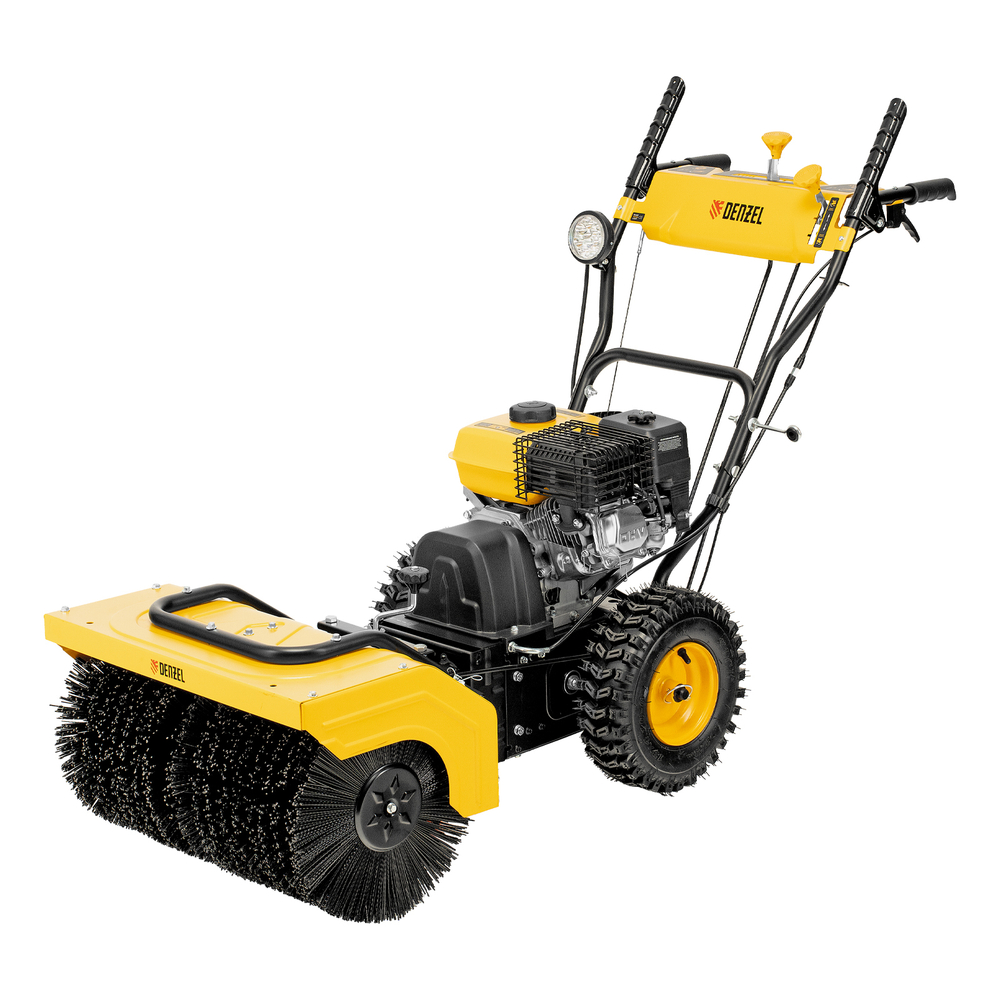 Гибридная снегоуборочная машина с функц. подметания SWB-600, 212 сс, руч. старт, 2 насадки Denzel