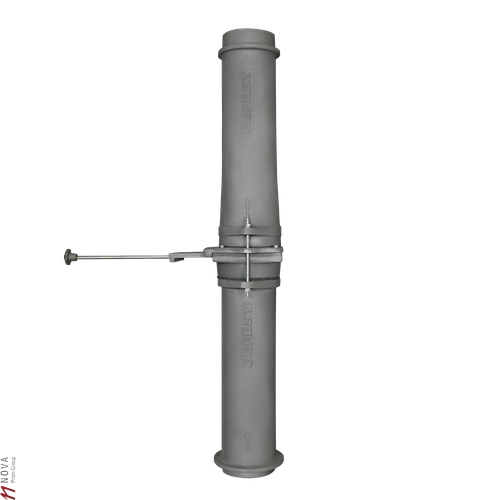 Модуль шиберный GFS чугунный 130/1000 стартовый (труба + шибер ММ + труба)