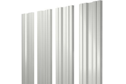 Штакетник Twin с прямым резом 0,4 PE RAL 9003 сигнальный белый