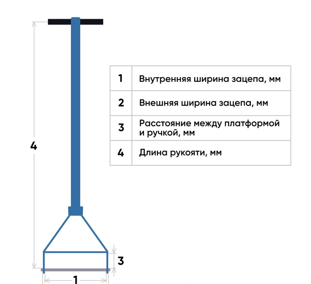 Ручка к роликовой платформе поворотной и подкатной на 6 т, 8 т, 12 т GCRR 60120