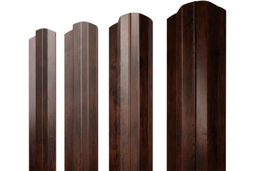 Штакетник М-образный B фигурный 0,45 Print Elite Cherry Wood TwinColor