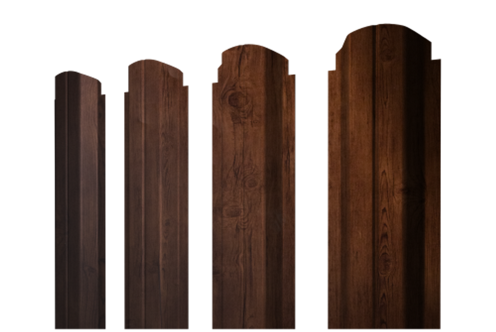 Штакетник П-образный А фигурный 0,4 Print Premium Cherry Wood Fresh TwinColor