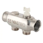 Коллектор распределительный проходной 2 отвода 1"в/в x ¾"ек Valtec VTc.505.SS.060502