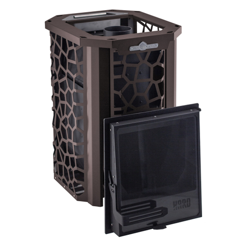 Печь для бани Сталь-Мастер HARD 28М Панорама 2021 со стеклом закр каменка дровяная