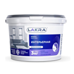 Краска Лакра Интерьерная белоснежная 3 кг, шт