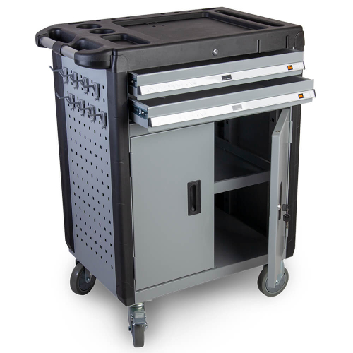 WDK-703 Тележка инструментальная, 2 ящика и отсек с полкой