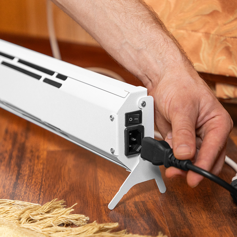 Конвектор электрический плинтусный ATRIC-300, 230 В, 300 Вт, ТЭН Denzel