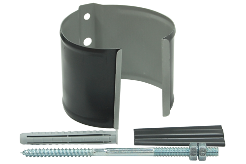 Кронштейн трубы на кирпич Optima 90мм RAL 7024 мокрый асфальт