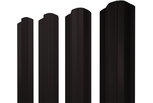 Штакетник М-образный В фигурный 0,45 Drap-double TX RAL 9005 черный