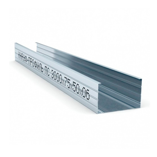 Профиль стоечный ПС Кнауф 75х50х3000 мм оцинкованный 0,6 мм, шт