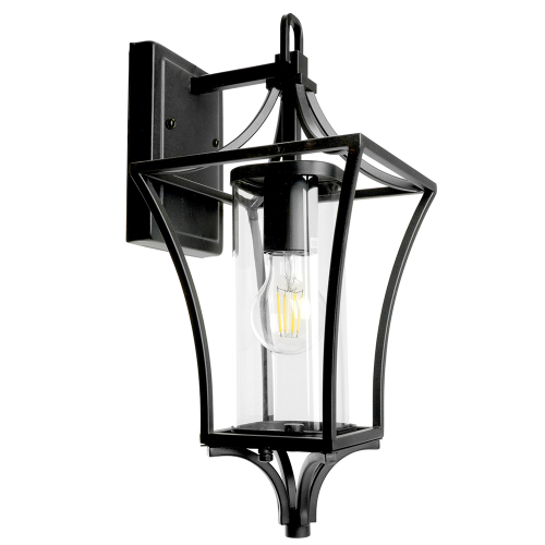 Светильник садово-парковый Feron PL731 на стену вниз 60W E27 230V, черный 51269