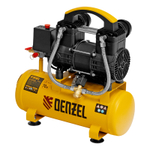 Компрессор безмасл. малошумный DLP-950/10, 950Вт,10 л, 2850 об/мин, 170 л/мин Denzel