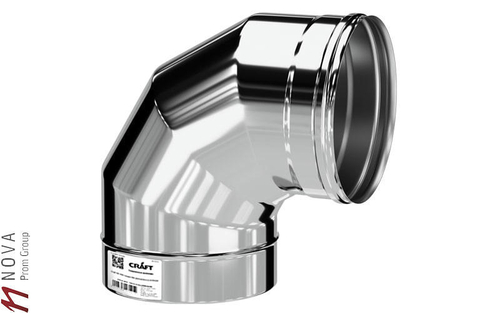 Колено Craft угол 90° нержавеющее (316/0,8мм) ф120