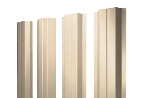 Штакетник П-образный A с прямым резом 0,45 PE RAL 1015 светлая слоновая кость