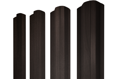 Штакетник М-образный B фигурный 0,45 Print Elite Coffee Wood TwinColor