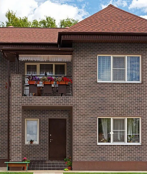 Фасадная плитка ТехноНиколь Hauberk Кирпич Шотландский 2,5 м2/упак, упак