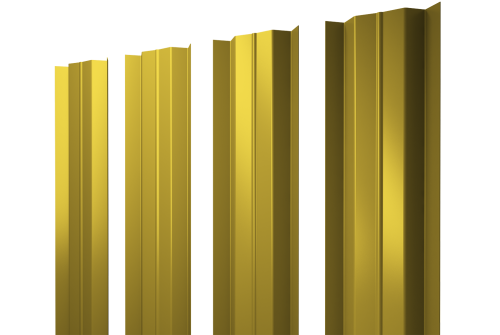 Штакетник М-образный В с прямым резом 0,45 PE RAL 1018 цинково-желтый