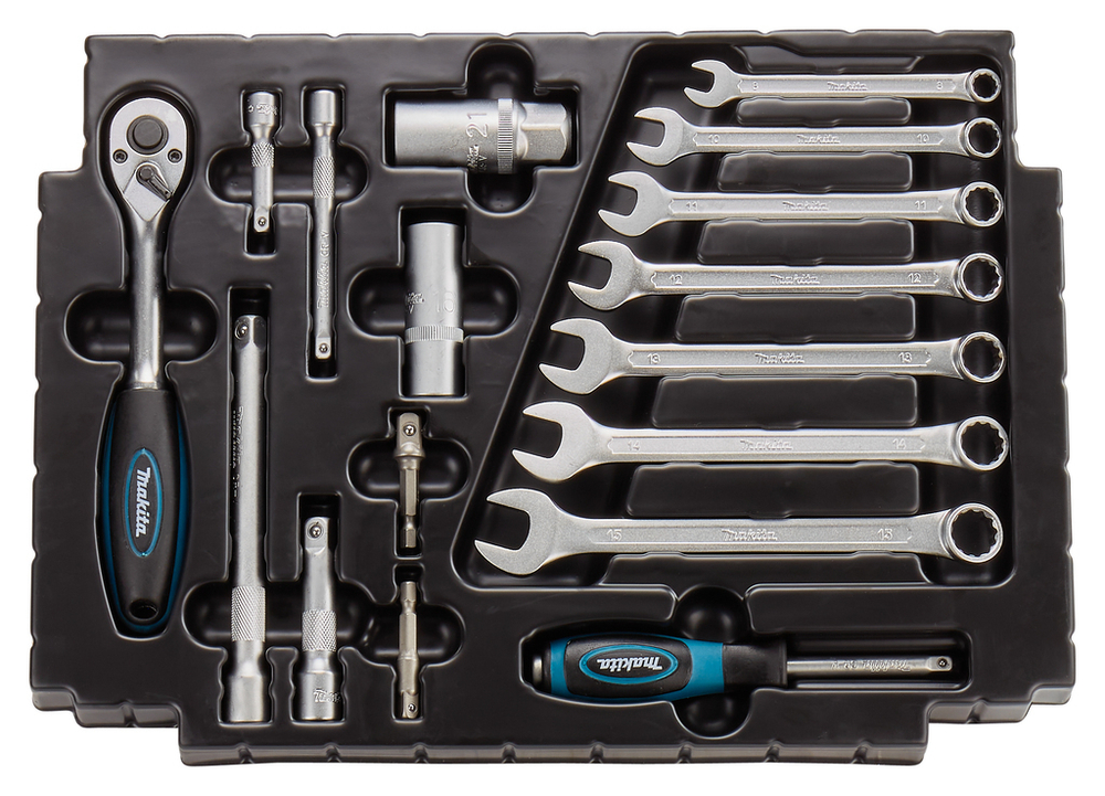 Набор ключей, головок, бит 120 шт. Makita E-08713