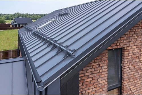 Снегозадержатель для фальцевой кровли Grand Line RAL 7024 3м