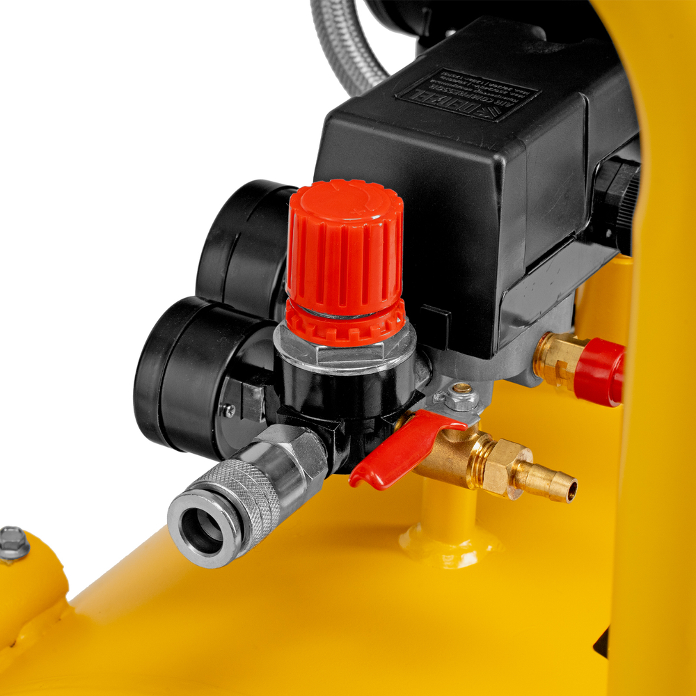 Компрессор безмасл. малошумный DLP-3000/100, 3 кВт, 2х1,5 кВт,100 л, 2850 об/мин,500 л/мин Denzel