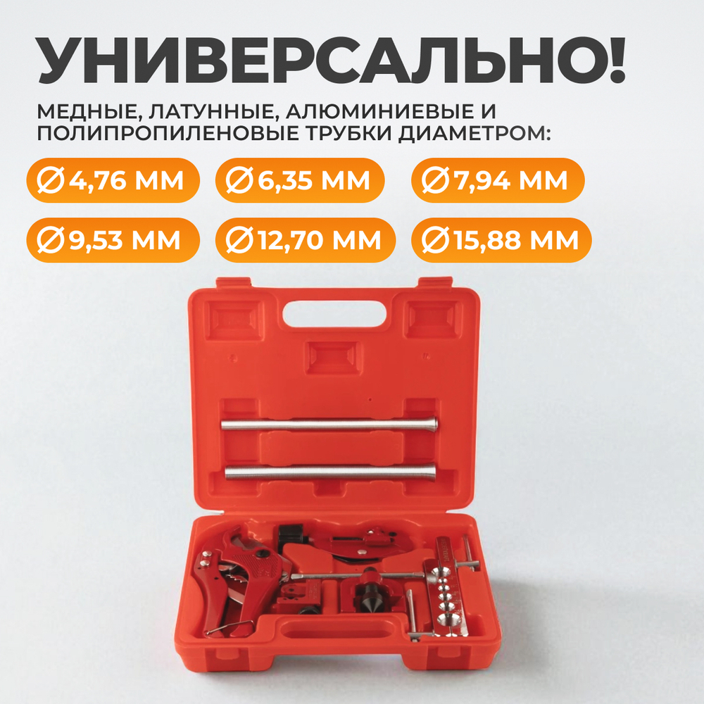 WDK-214328 Набор для завальцовки и резки  трубок