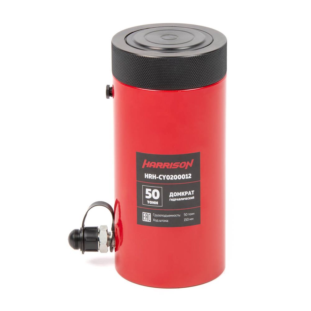 HRH-CY0200012 Домкрат гидравлический, однополостной, с фиксирующей гайкой 50 т, ход 150 мм