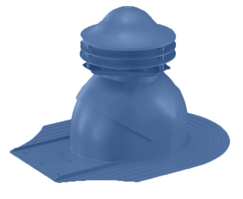 Универсальный выход вентиляции для мягкой кровли при монтаже 469\370\323 синий RAL 5005